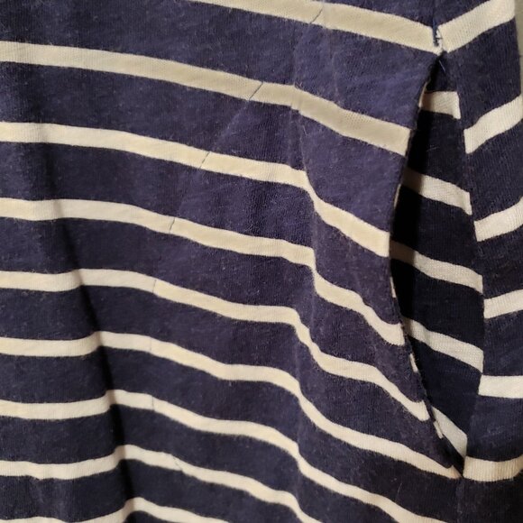 Eddie Bauer Petite Striped T-shirt Dress w/Pockets - Picture 4 of 7